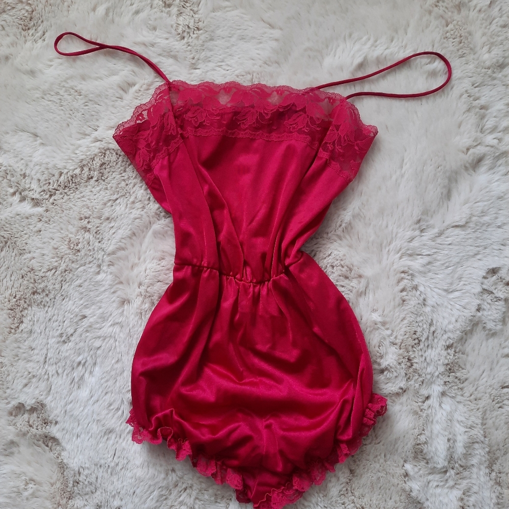 Vintage lace one piece lingerie